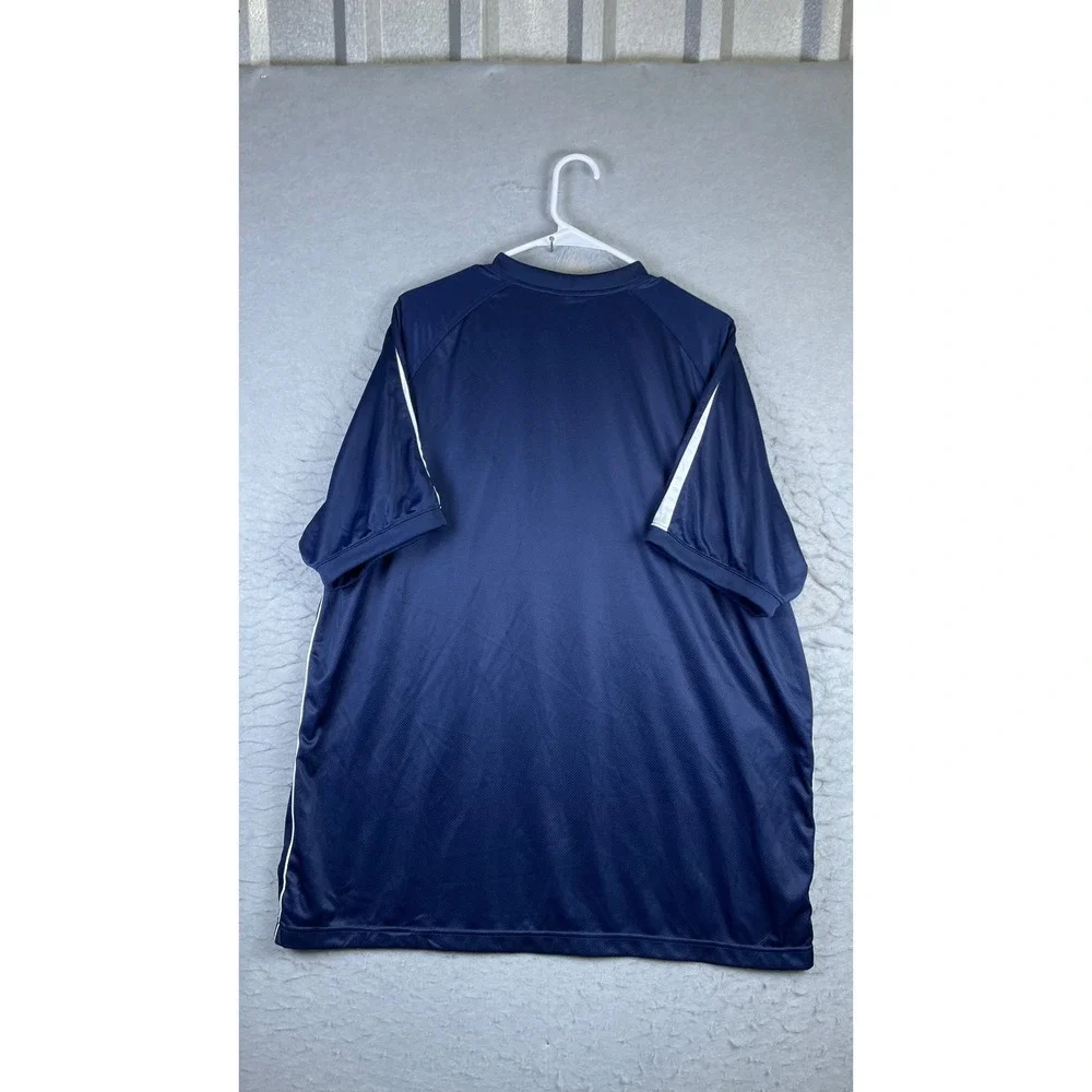 Nike Athletic Shirt Mens XXL Navy Blue Excellent Mesh Short Sleeve Logo